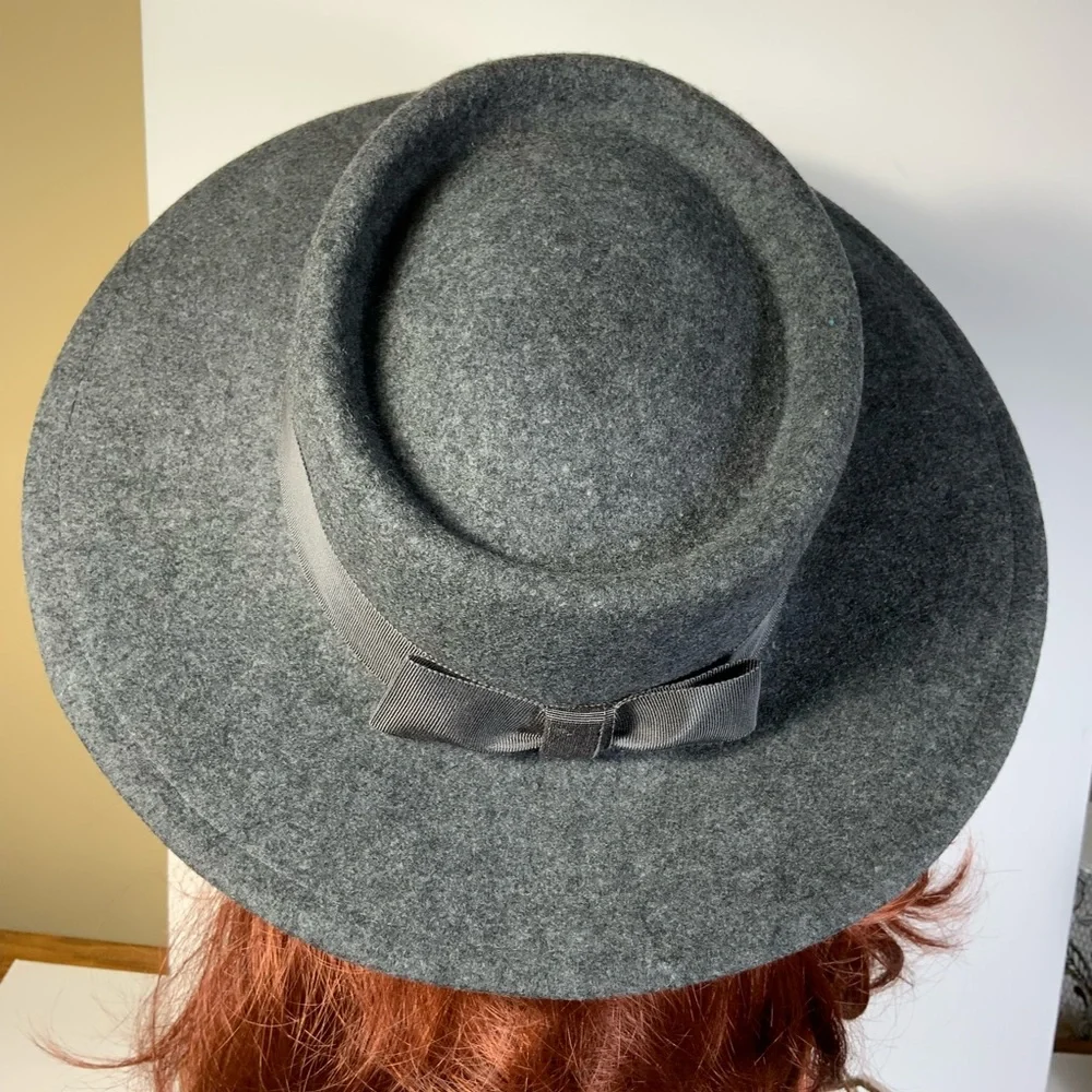 SOLD Vintage Street Smart Betmar Gray Wool Cowgirl Fedora Boater Bolero #B3 - Picture 2 of 9